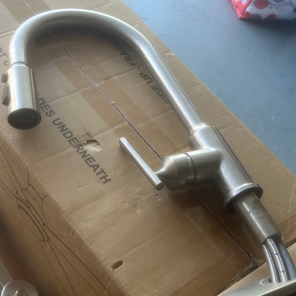 Sleek Silver Kitchen Faucet